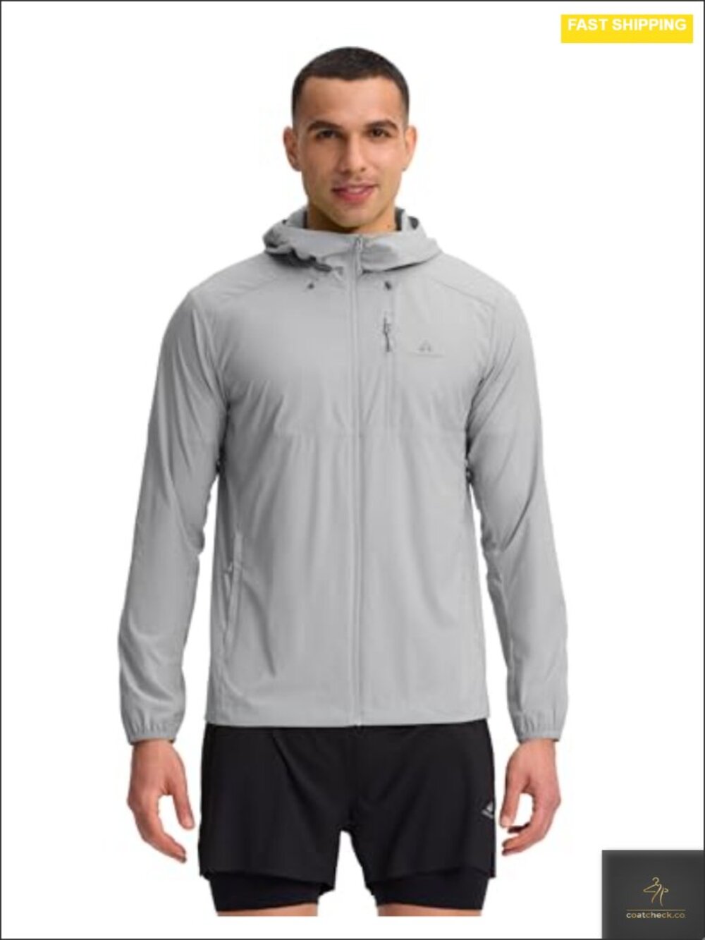 Men's Running Jacket UPF 100+ Lightweight Windbreaker Full Zip